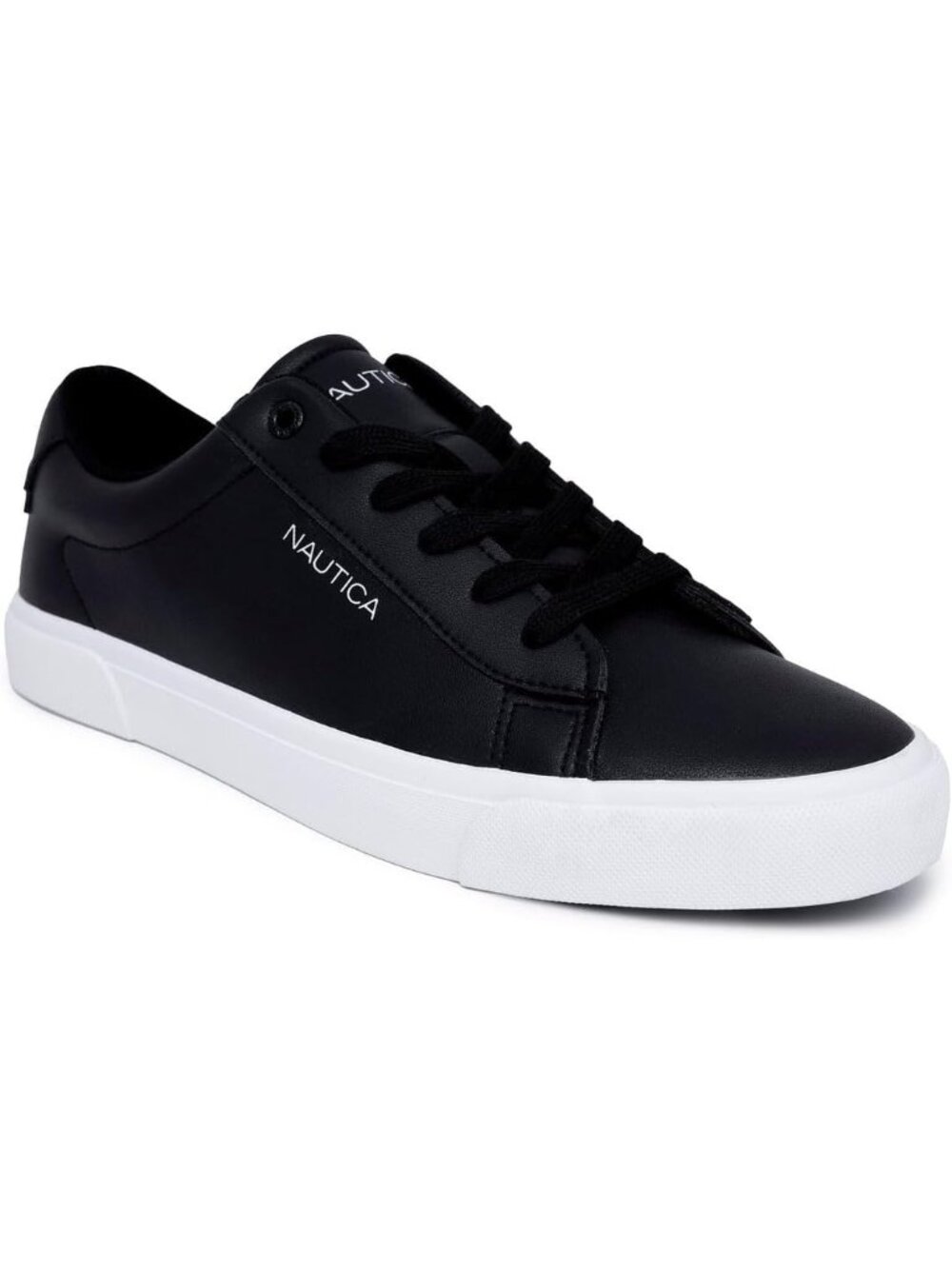 Nautica Men's Alos Black Square Toe Classic Lace Up Low Top Fashion Sneakers